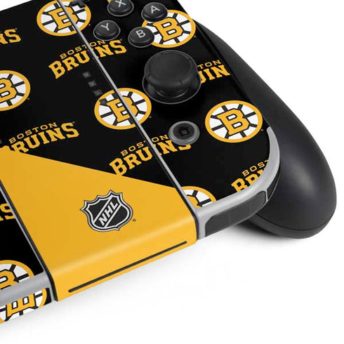 NHL Boston Bruins Pattern Nintendo Switch OLED (2021) Skin